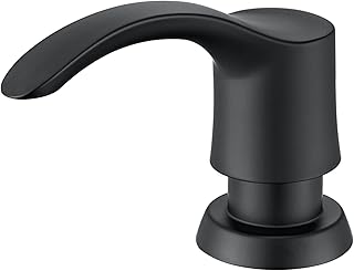 GAGALIFE Kitchen Sink Soap Dispenser with Large Bottle, Built in Sink Soap Dispenser Refill from Top, Matte Black G080B