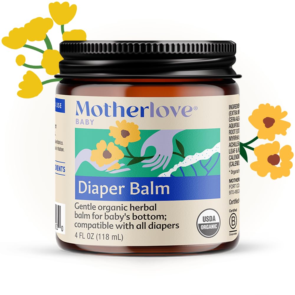 Motherlove Diaper Balm (4 oz) Organic Herbal Diaper Rash Cream—Cloth Diaper Safe, Zinc Oxide- & Petroleum-Free-6