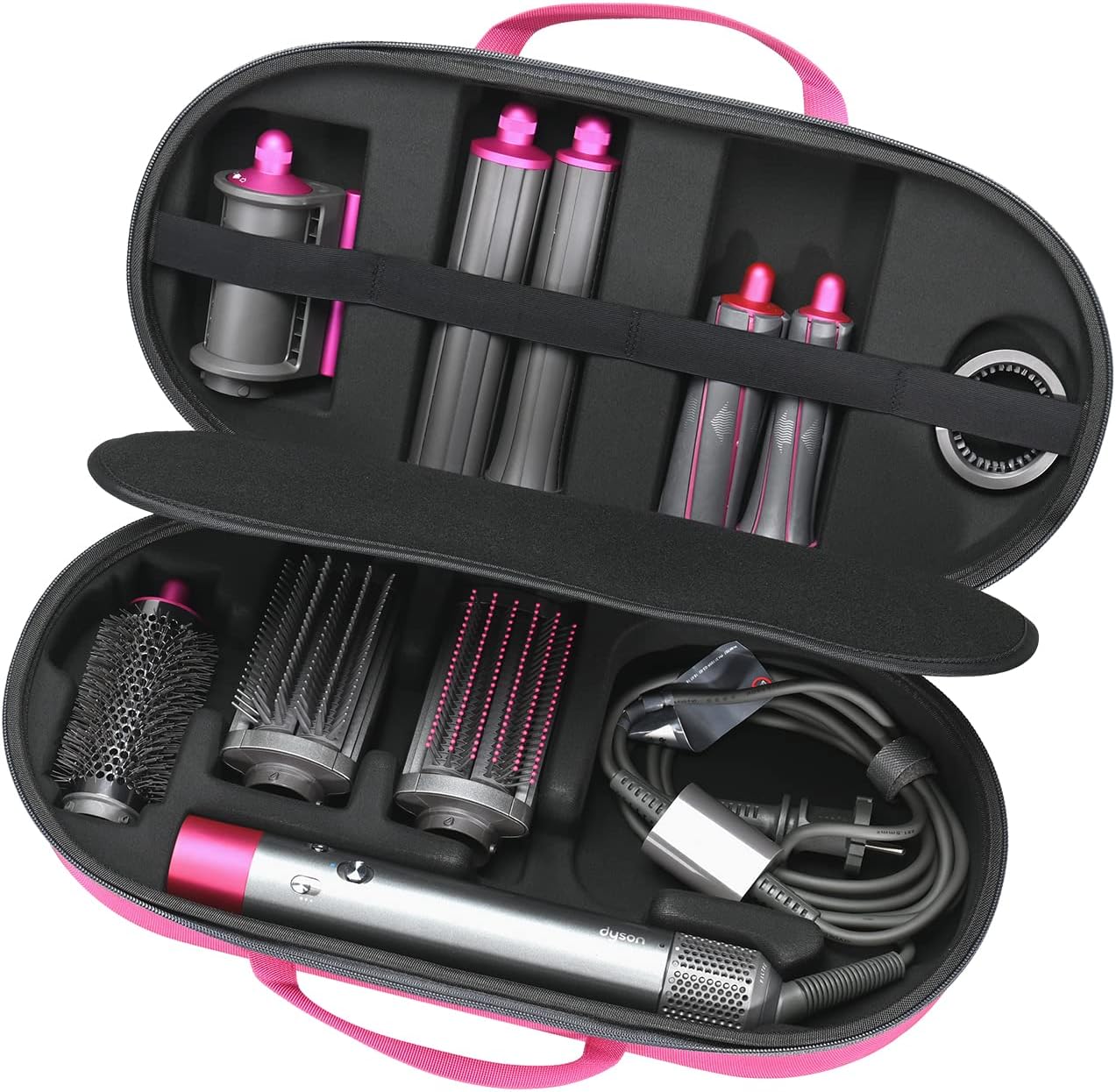 RLSOCO Hard Case for Dyson Airwrap Complete Long/Complete Styler HS08 HS05 HS01 - Fits 4pcs Long Barrels or Short Barrels (Case Only,Hair Styler is not Included)-0