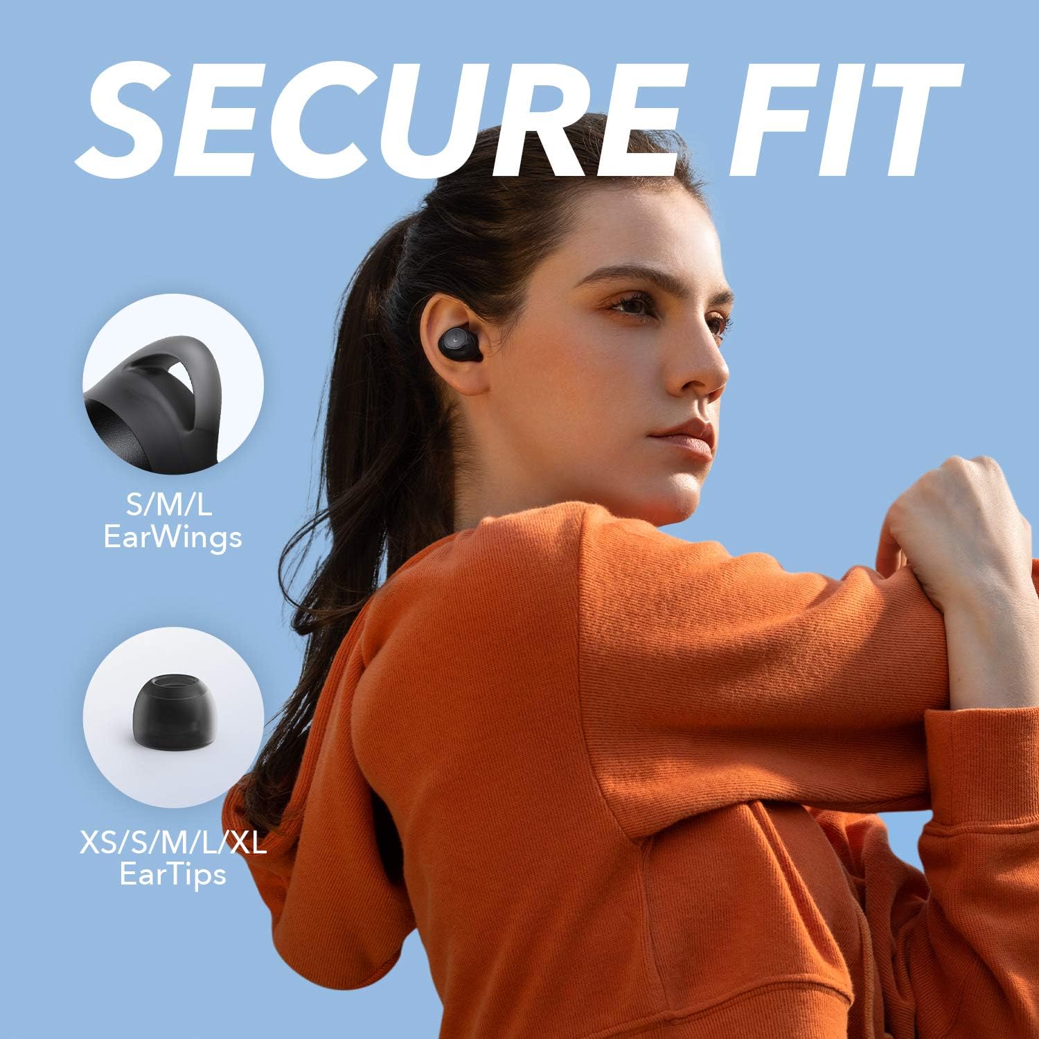 Soundcore by Anker Life A1 True Wireless Earbuds, Powerful Customized Sound, 40H Playtime, Wireless Charging, USB-C Fast Charge, IPX7 Waterproof, Button Control, Bluetooth Earbuds, Commute, Sports-5