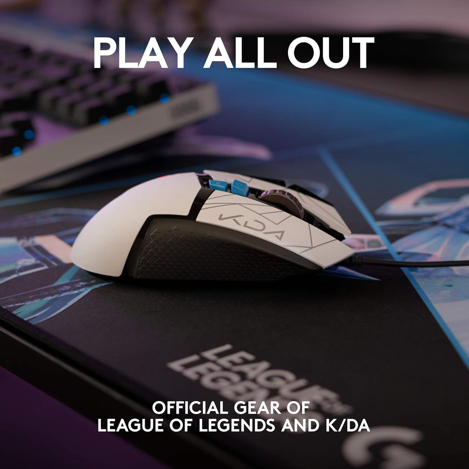 Logitech G502 Hero K/DA High Performance Gaming Mouse - Hero 25K Sensor, 16.8 Million Color LIGHTSYNC RGB, 11 Programmable Buttons, On-Board Memory - Official League of Legends KDA Gaming Gear-1