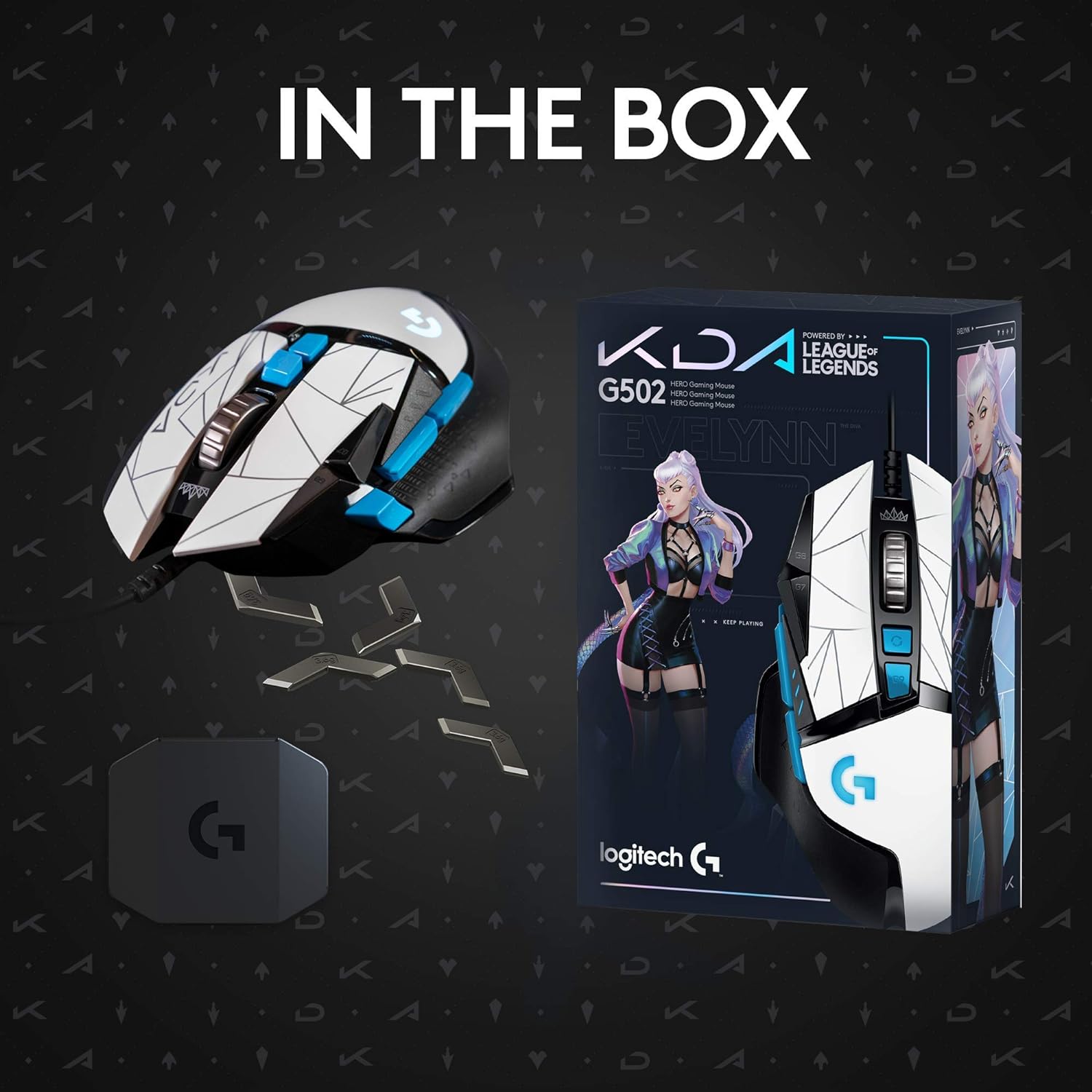 Logitech G502 Hero K/DA High Performance Gaming Mouse - Hero 25K Sensor, 16.8 Million Color LIGHTSYNC RGB, 11 Programmable Buttons, On-Board Memory - Official League of Legends KDA Gaming Gear-9