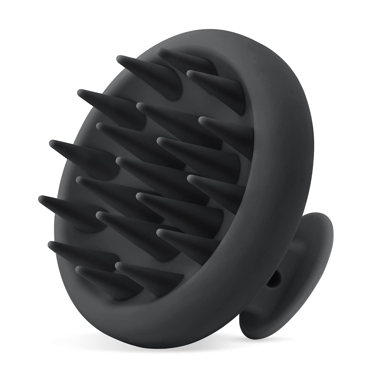 HEETA Scalp Massager Hair Growth, Scalp Scrubber with Soft Bristles, Integrated Silicone Design, Scalp Exfoliator for Dandruff Removal & Relax Scalp, Shampoo Brush Fit Wet Dry Hair Use, Black-0