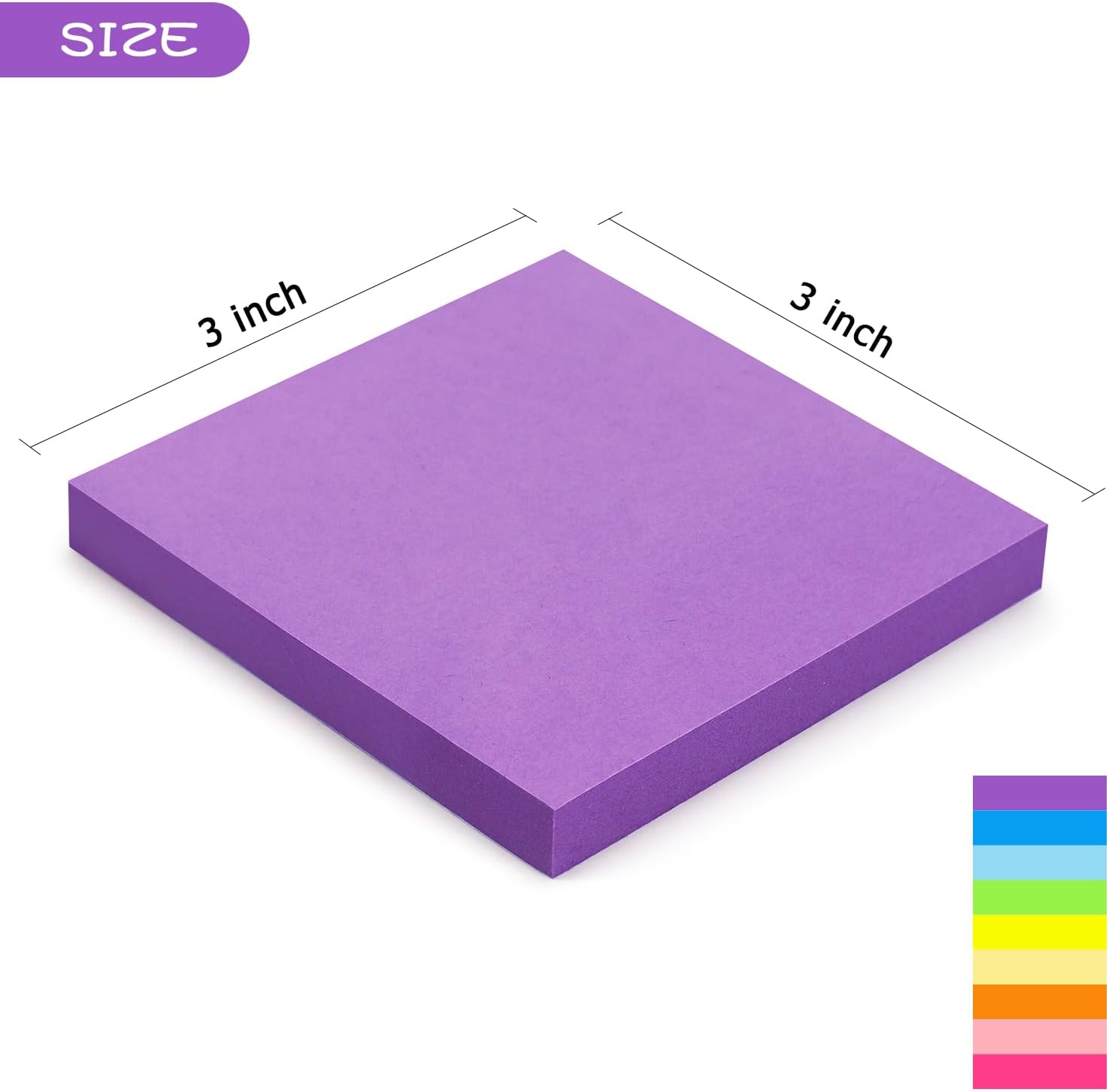 Early Buy Sticky Notes 3 x 3 Inches 9 Bright Color 9 Pad Self-Stick Notes, 70 Sheets/Pad-2