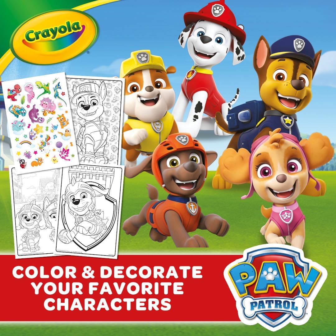 Crayola Paw Patrol Coloring Book with Stickers, Gift for Kids, 288 Pages, Ages 3, 4, 5, 6-3