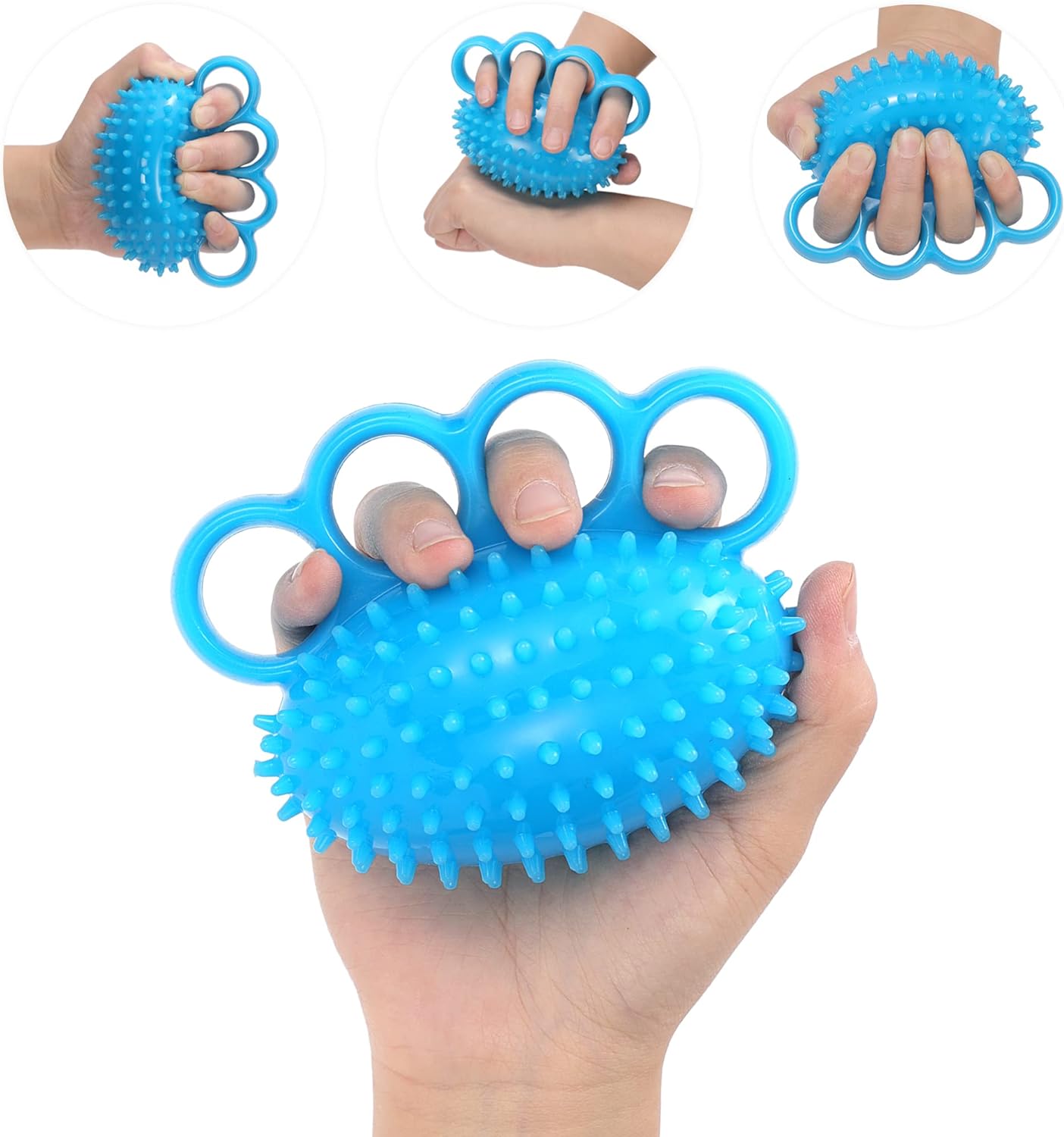 Hand Exercise Ball Finger Therapy Ball - Grip Strengthening, Improve Flexibility, Squeeze Stress Relief Balls, Resistance Strength Trainer for Hand-0