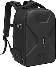 MOSISO Camera Backpack, DSLR/SLR/Mirrorless Photography Camera Bag Full Open Waterproof Hardshell Case with Insert&Tripod Holder&Laptop Compartment Compatible with Canon/Nikon/Sony, Black