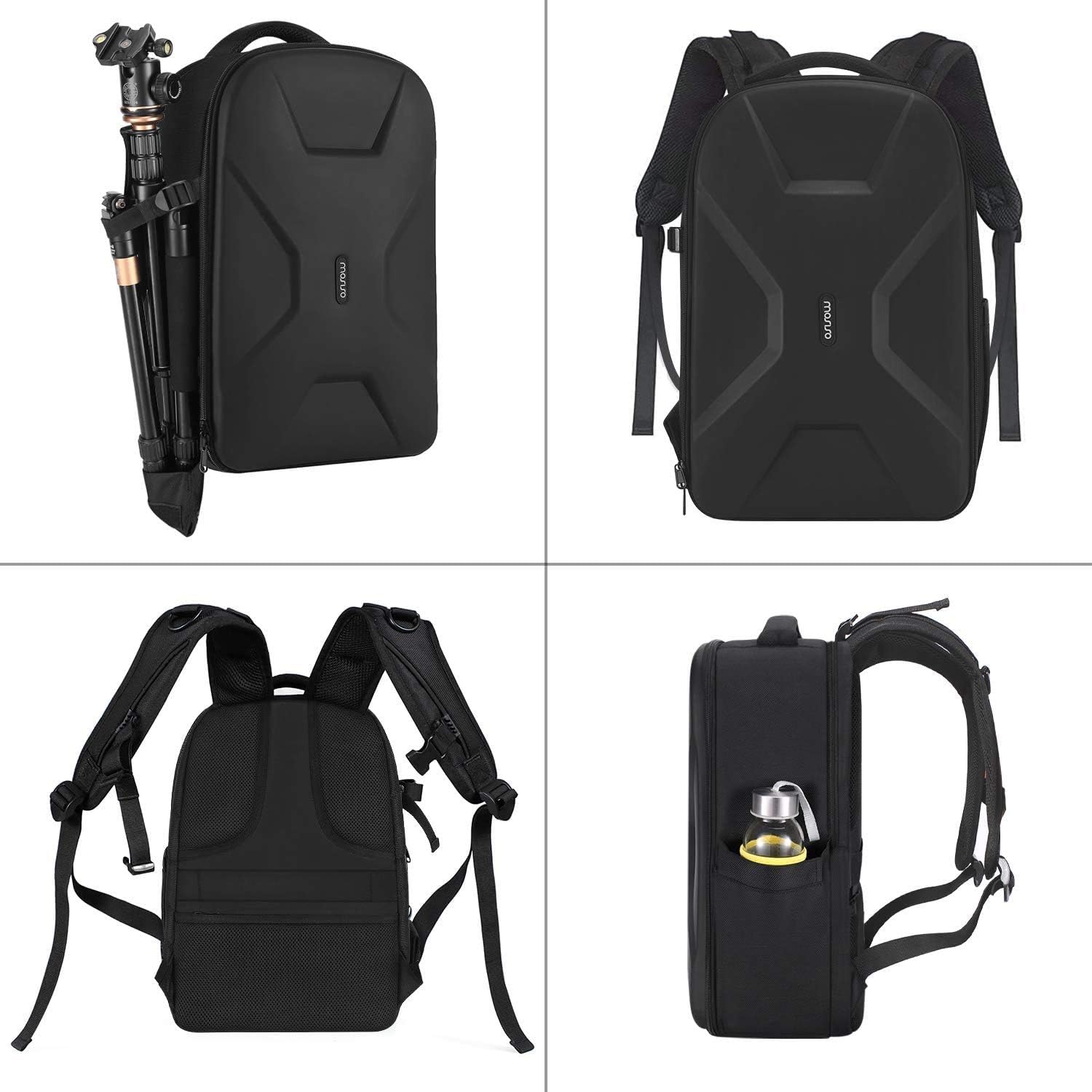 MOSISO Camera Backpack, DSLR/SLR/Mirrorless Photography Camera Bag Full Open Waterproof Hardshell Case with Insert&Tripod Holder&Laptop Compartment Compatible with Canon/Nikon/Sony, Black-3