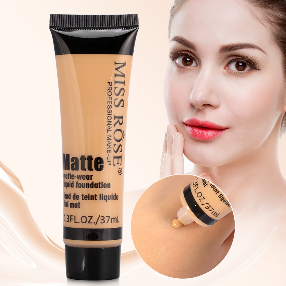 , Smooth Liquid Concealer Cream, Makeup Base Face Liquid Matte Wear Concealer Sun Block Cream(#5)-2