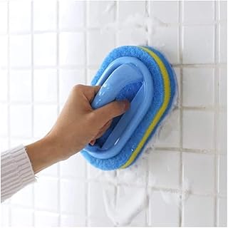 KOKSI Cleaning Brush for Bathroom Kitchen Bathtub Toilet Cleaner All Purpose Shower Sponge Scrubbing Brush with Ergonomic Handle