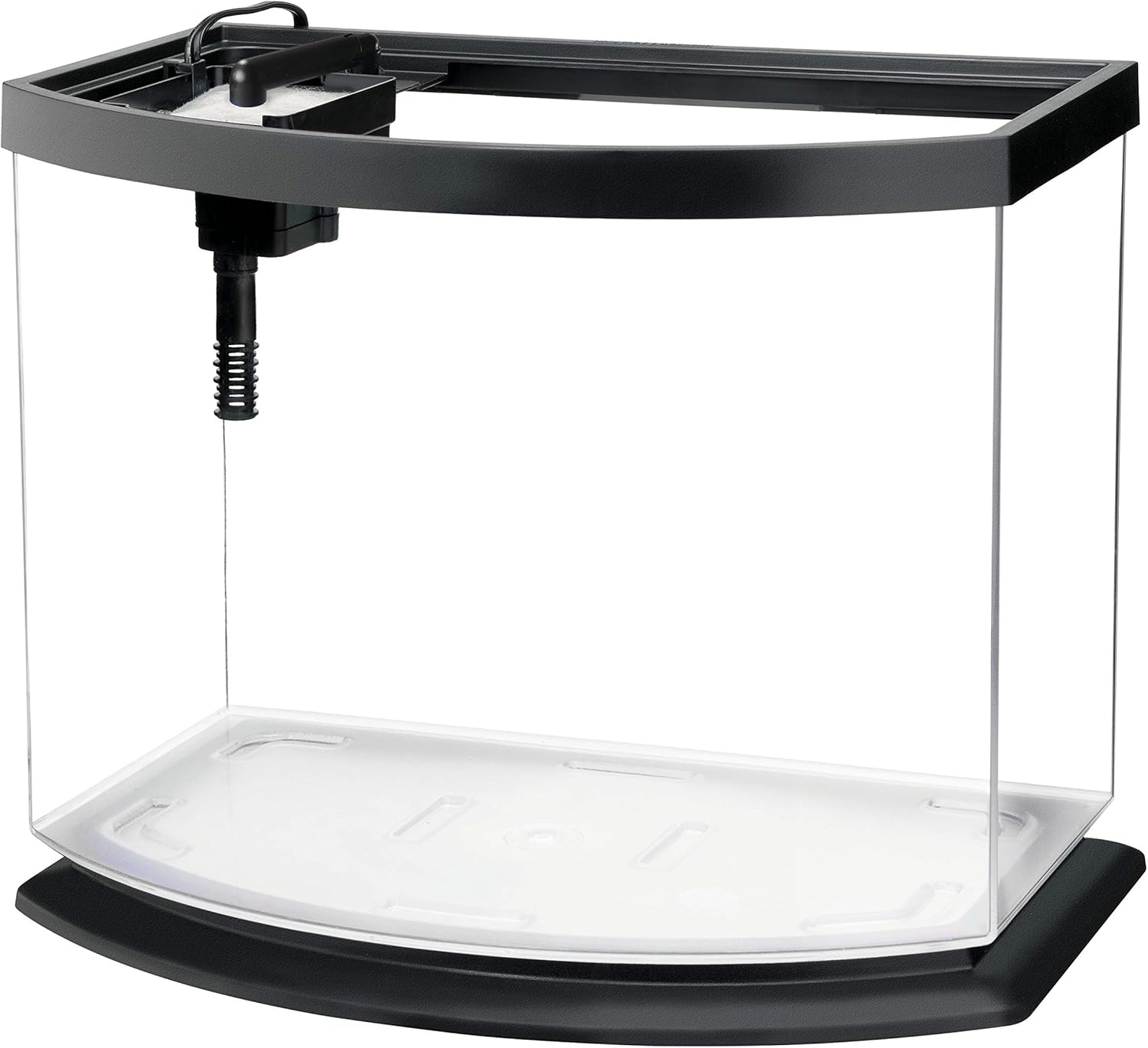 Aqueon LED MiniBow Small Aquarium Fish Tank Kit with SmartClean Technology, Black, 5 Gallon-1