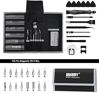 Precision Screwdriver Set for Electronics Repair, JAKEMY 141 in 1 Professional Multi-bits Pro Tech Toolkit for Laptop, Computer, MacBook, Phone, Watch, Eyeglasses, Console, Modding, DIY, Toy