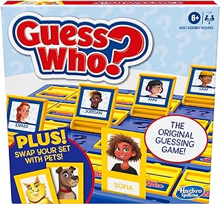 Hasbro Gaming Guess Who? Board Game, with People and Pets Cards, The Original Guessing Game for Kids, Ages 6 and Up (Amazon Exclusive)