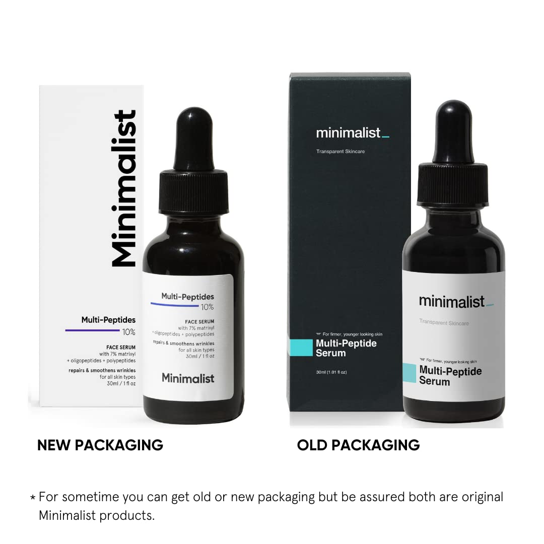 Minimalist Multi Peptide Night Face Serum for Anti Aging with Collagen Boosting | Reduces Wrinkles | Hydrating Serum With 7% Matrixyl 3000 & 3% Bio-Placenta | For Women & Men | 1 Fl Oz / 30 ml-5