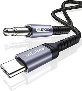 Sniokco 2024 Newest USB C to 3.5mm Audio Aux Jack Cable (3.3ft), Type C to 3.5mm Headphone Stereo Cord Car Compatible with iPhone 15 Pro/Max/15 Plus, Google Pixel 4 5XL, iPad Pro, Galaxy S23, Huawei