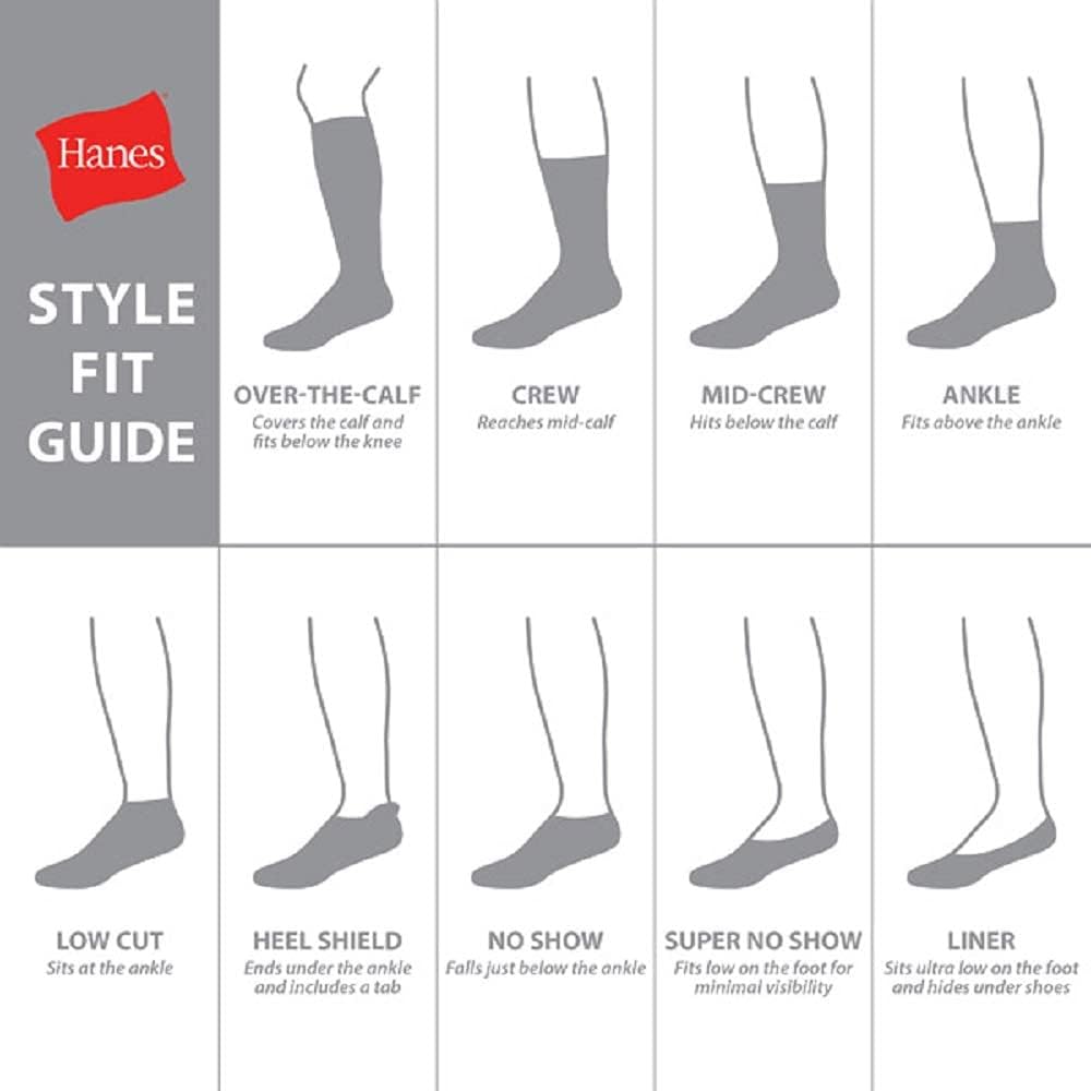 Hanes Men's Max Cushioned Crew Socks, Moisture-Wicking with Odor Control, Multipack-3