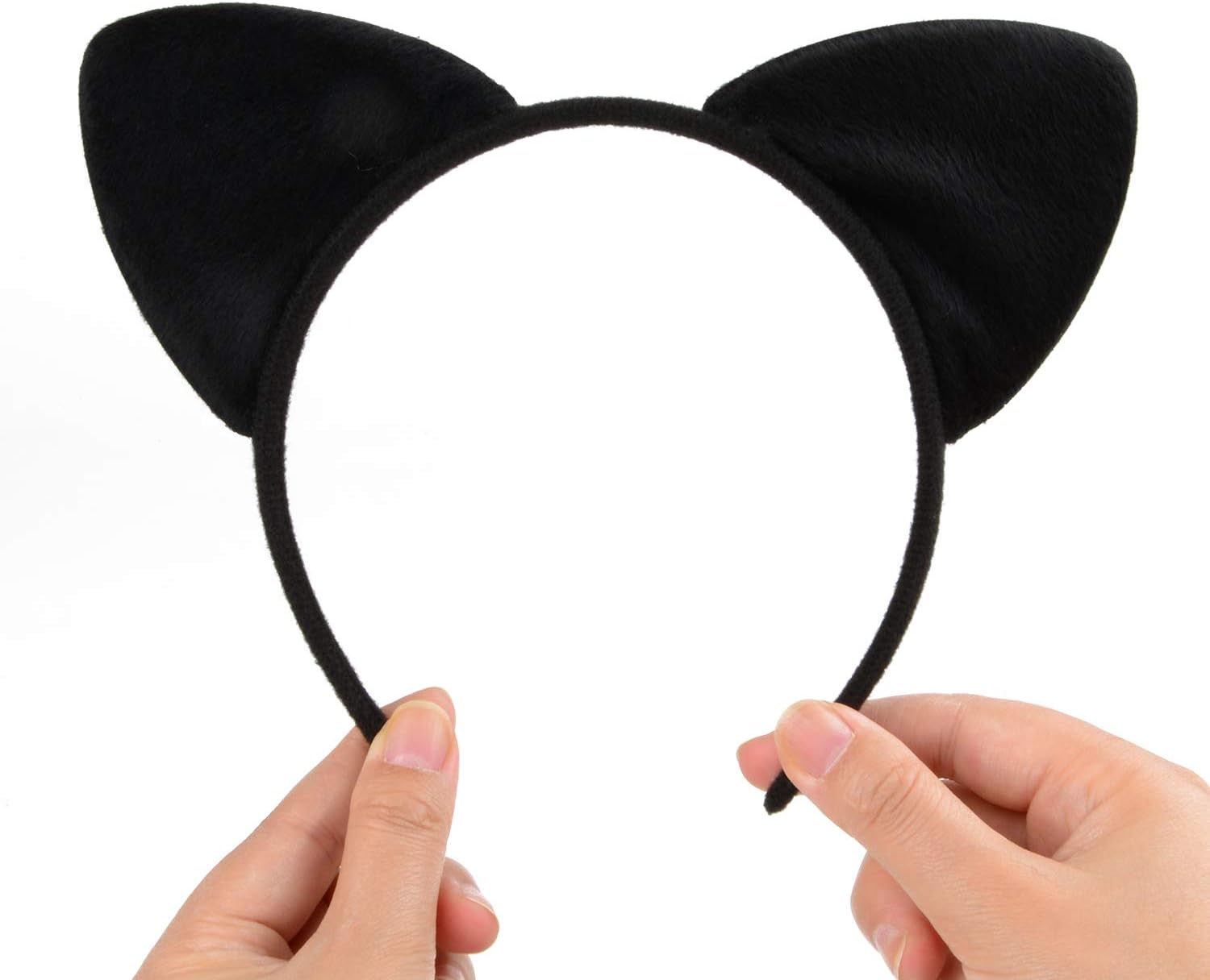 Black Cat Ears Headband Women Ears Costume Kitty Ears Headband for Cosplay Halloween Chriatmas Party Daily Decoration-5