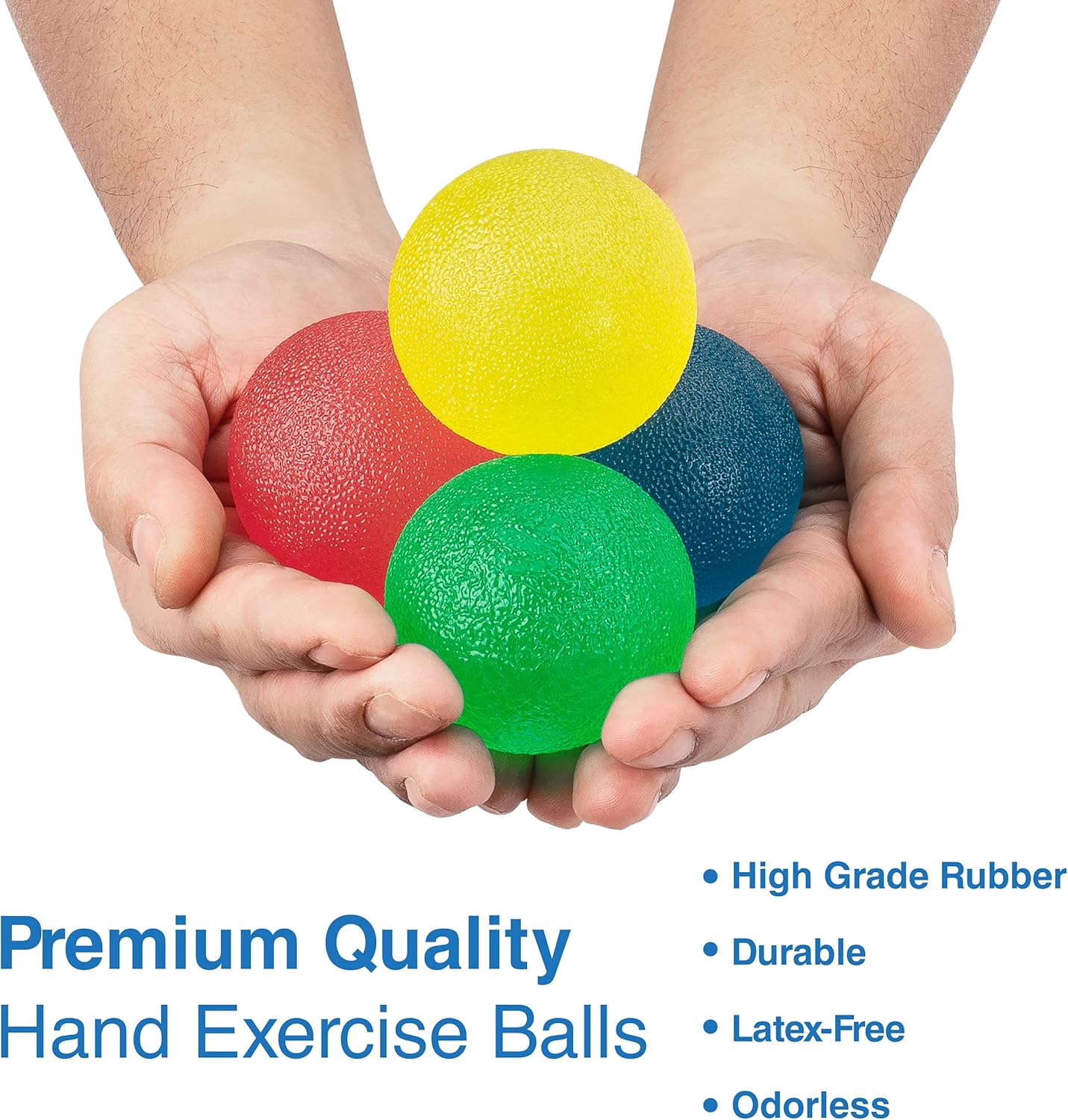 FlintRehab Premium Hand Exercise Balls - Workout Set of 4 for Carpal Tunnel Stress/Pain Relief, Physical Therapy - Arthritis - Hand Grip Strengthening-2