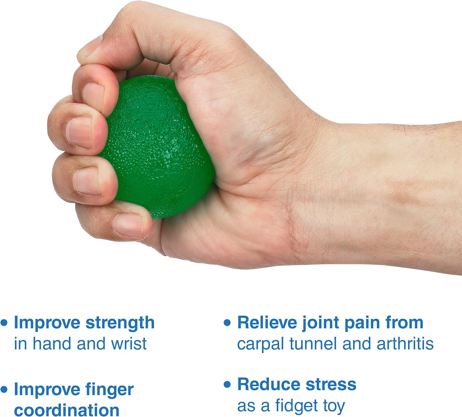 FlintRehab Premium Hand Exercise Balls - Workout Set of 4 for Carpal Tunnel Stress/Pain Relief, Physical Therapy - Arthritis - Hand Grip Strengthening-4