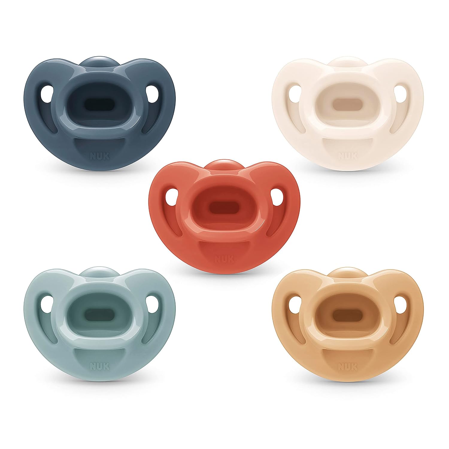 NUK Comfy Orthodontic Pacifiers, 0-6 Months, Timeless Collection, 5 Count (Pack of 1)-0