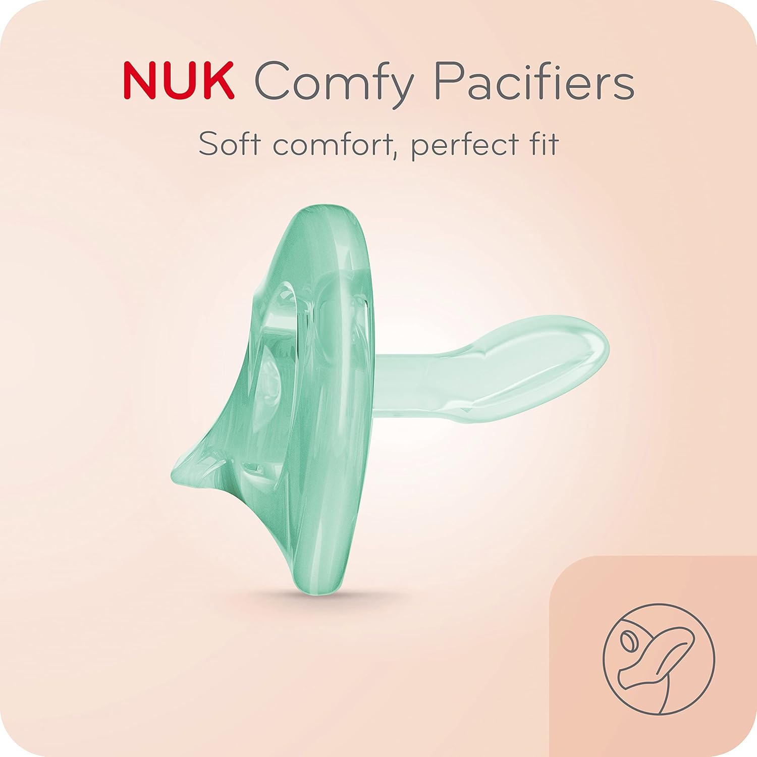 NUK Comfy Orthodontic Pacifiers, 0-6 Months, Timeless Collection, 5 Count (Pack of 1)-1