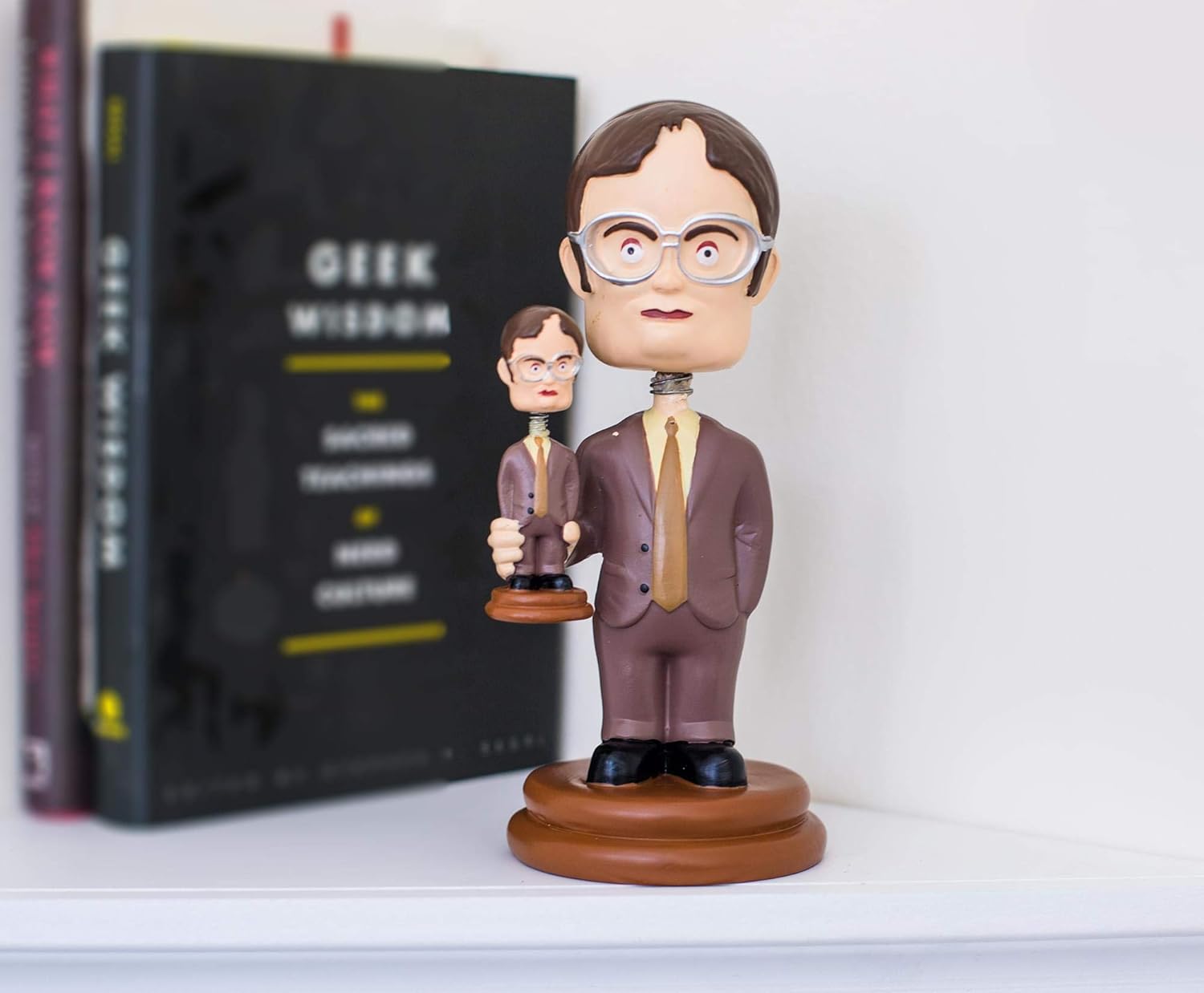 Surreal Entertainment The Office Double Dwight Resin Bobblehead | Collectible Action Figure Statue, Desk Toy Accessories | Novelty Gifts for Home Office Decor | 5 Inches Tall-4