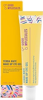 Good Molecules Yerba Mate Wake Up Eye Gel - Yerba Mate, Hyaluronic Acid and Caffeine to Hydrate, Minimize Puffiness and Swelling - Skincare for Face