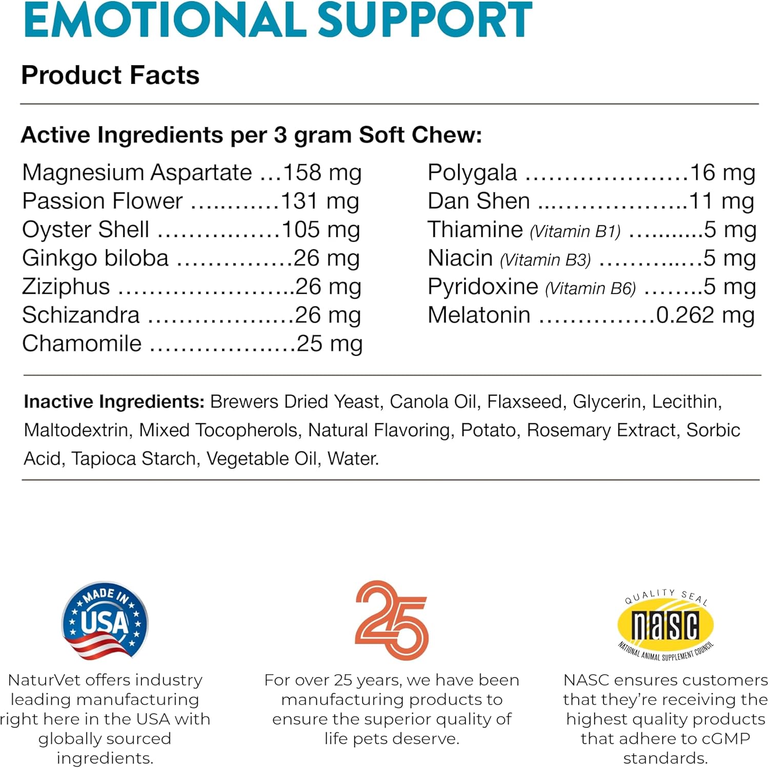 NaturVet Emotional Support Daily Calming Aid Dog Supplement - Helps Promote 24/7 Normal, Calm Behavior - for Dog Stress, Nervousness, Separation, Unwanted Behavior - 120ct Soft Chews-7