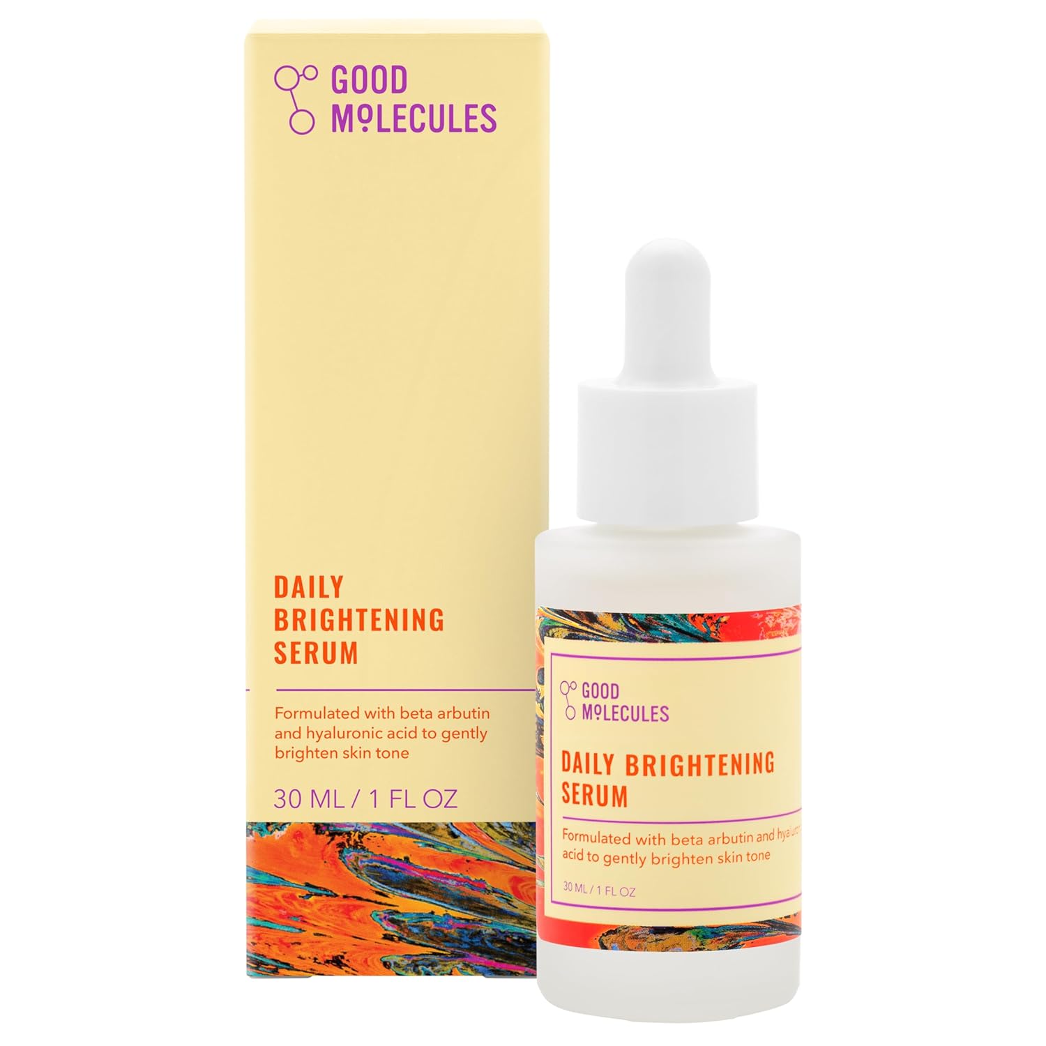 Good Molecules Daily Brightening Serum - Hydrating Facial Serum with Beta Arbutin and Hyaluronic Acid to Moisturize - Anti-Aging Skincare for Face-0