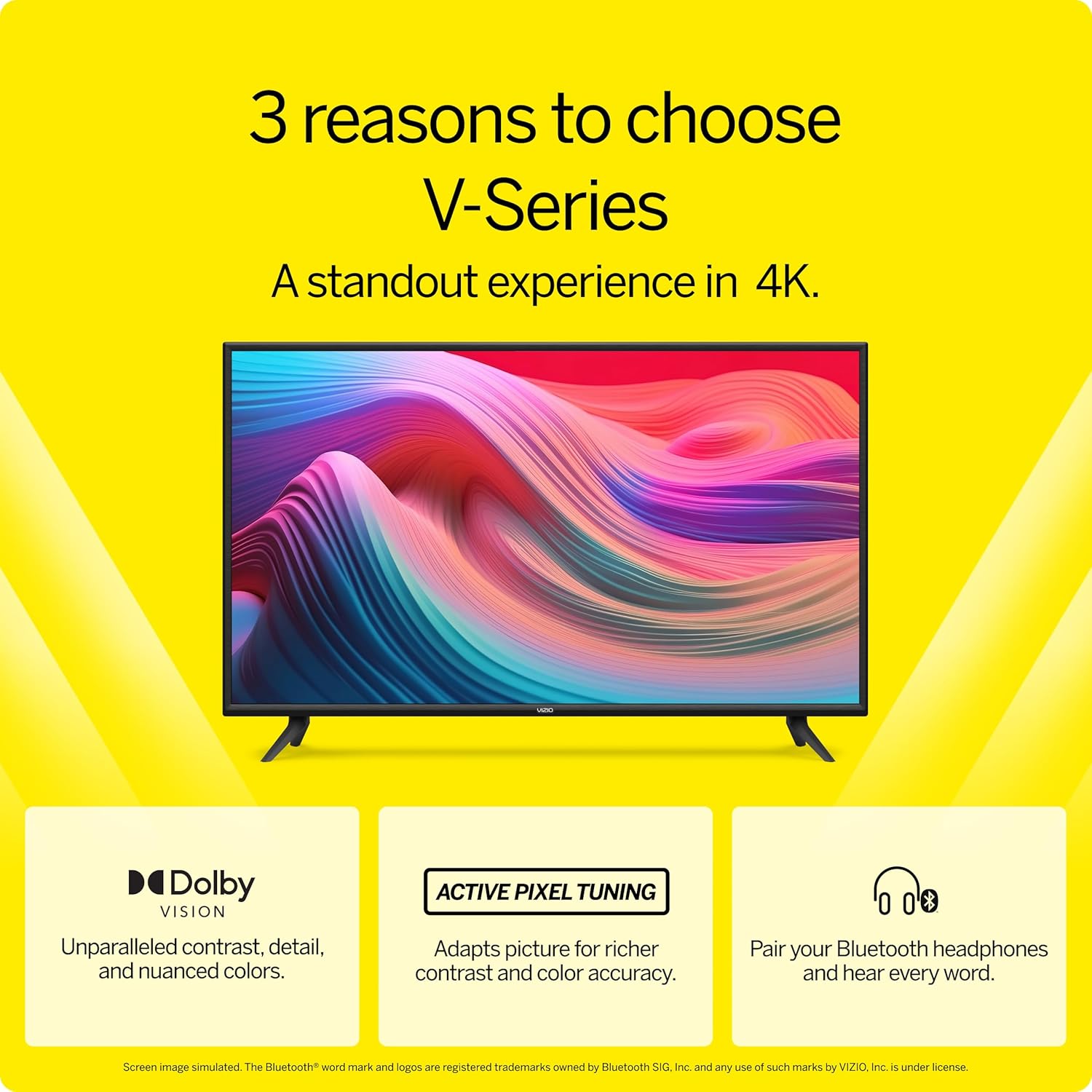 VIZIO 65-Inch V-Series 4K UHD LED Smart TV with Voice Remote, Dolby Vision, HDR10+, Alexa Compatibility, V655-J09, 2022 Model-2