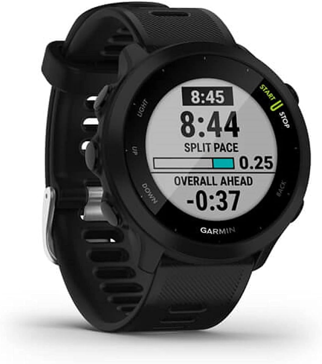 Garmin Forerunner 55, GPS Running Watch with Daily Suggested Workouts, Up to 2 weeks of Battery Life, Black - 010-02562-00-2