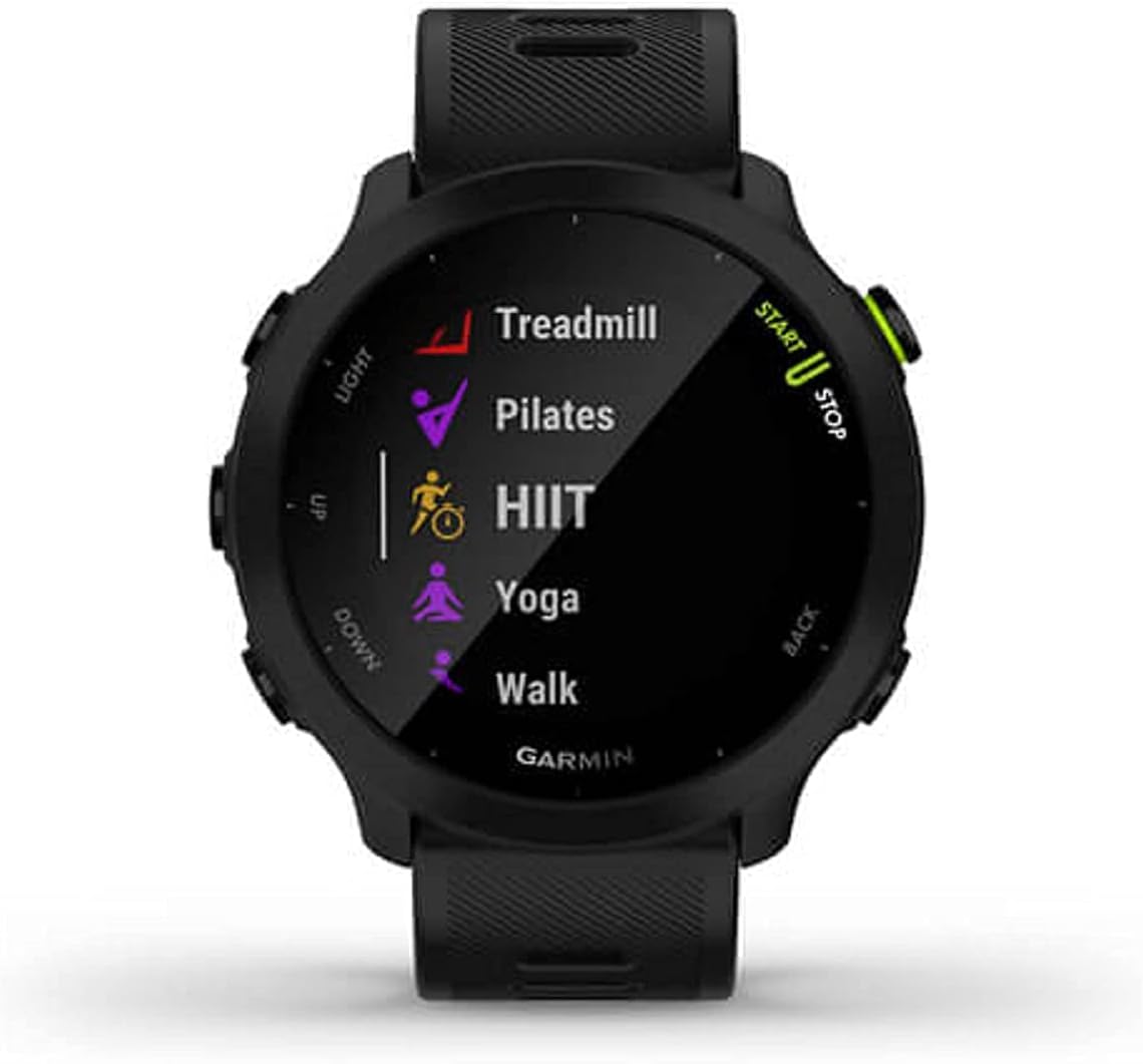 Garmin Forerunner 55, GPS Running Watch with Daily Suggested Workouts, Up to 2 weeks of Battery Life, Black - 010-02562-00-4