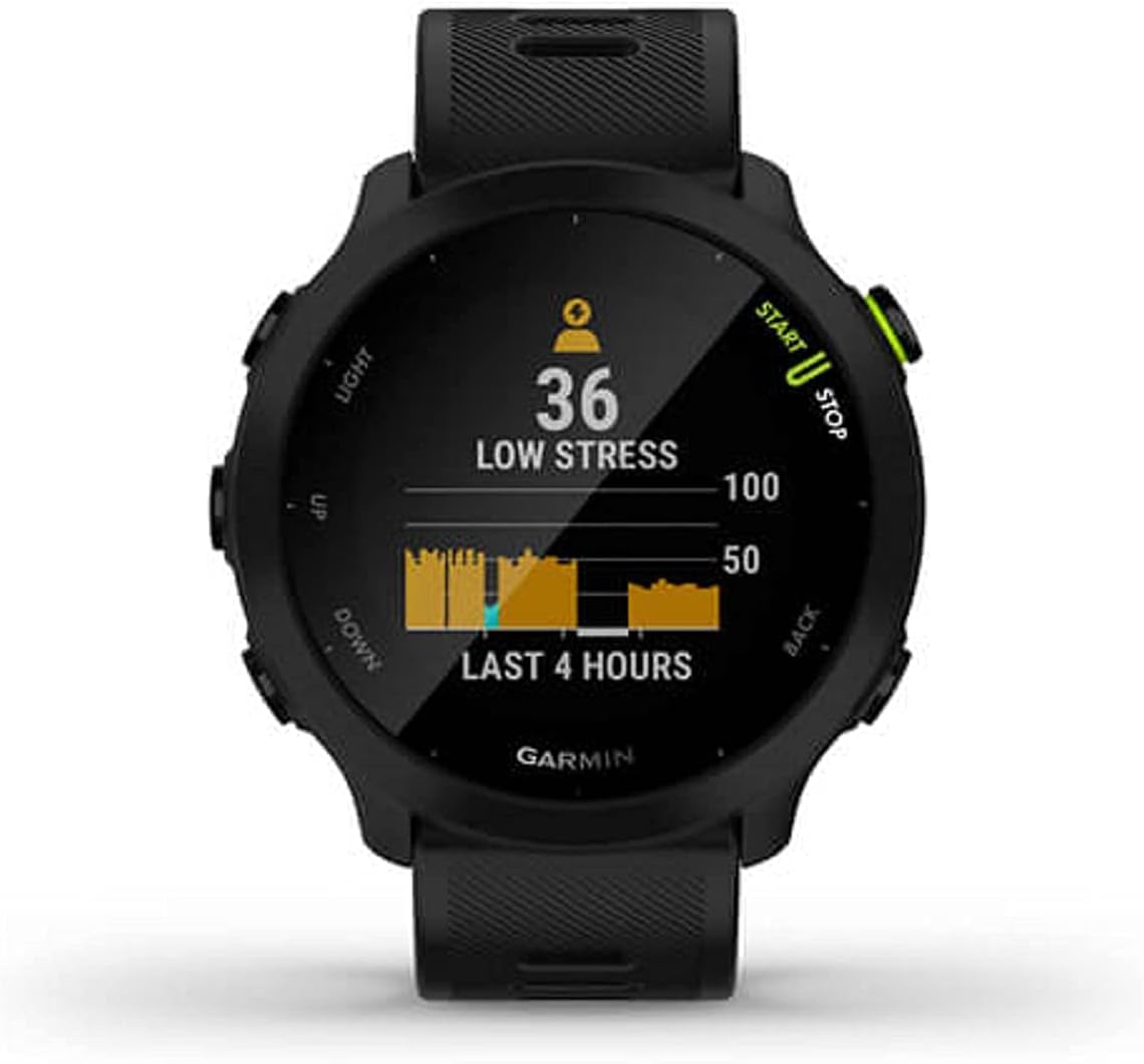 Garmin Forerunner 55, GPS Running Watch with Daily Suggested Workouts, Up to 2 weeks of Battery Life, Black - 010-02562-00-5