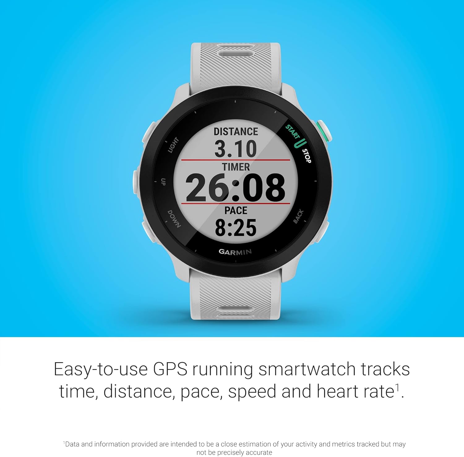 Garmin Forerunner 55, GPS Running Watch with Daily Suggested Workouts, Up to 2 weeks of Battery Life, White-3