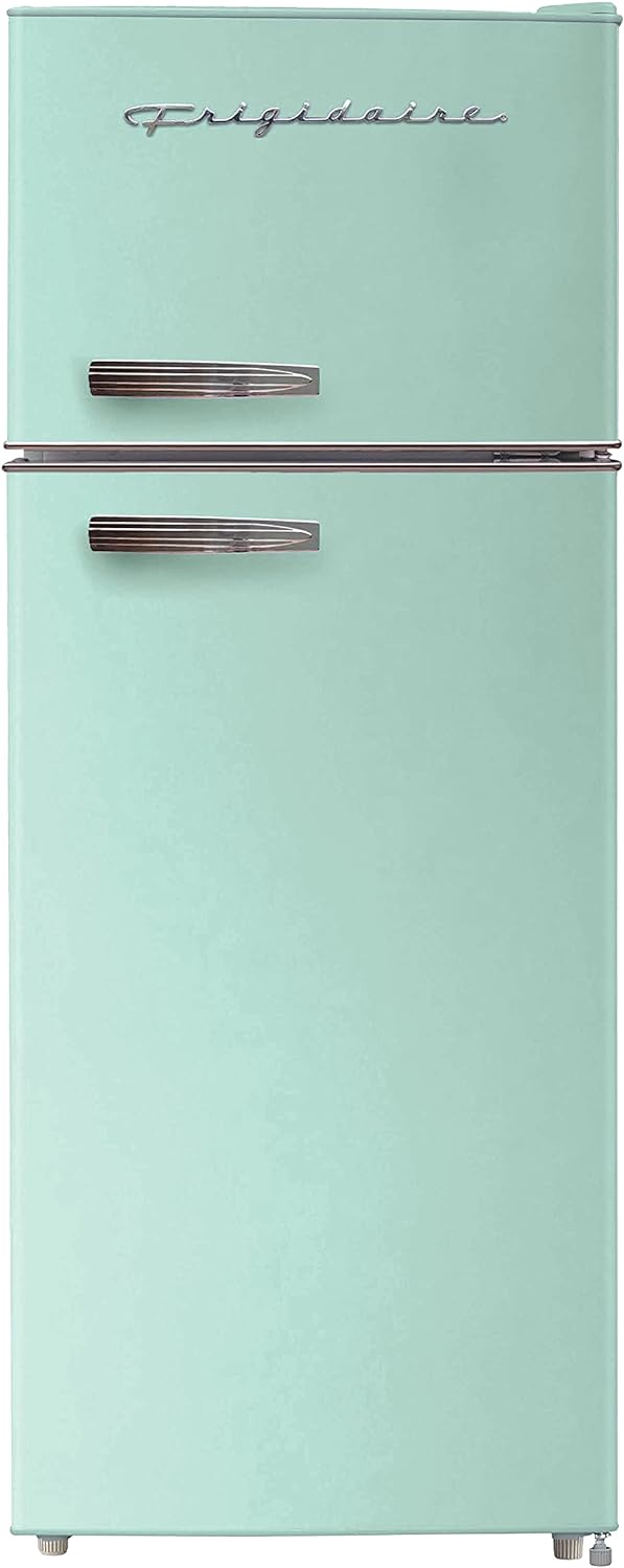 Frigidaire EFR753-MINT 2 Door Apartment Size Refrigerator with Freezer, 7.5 cu ft, Retro, Mint-0