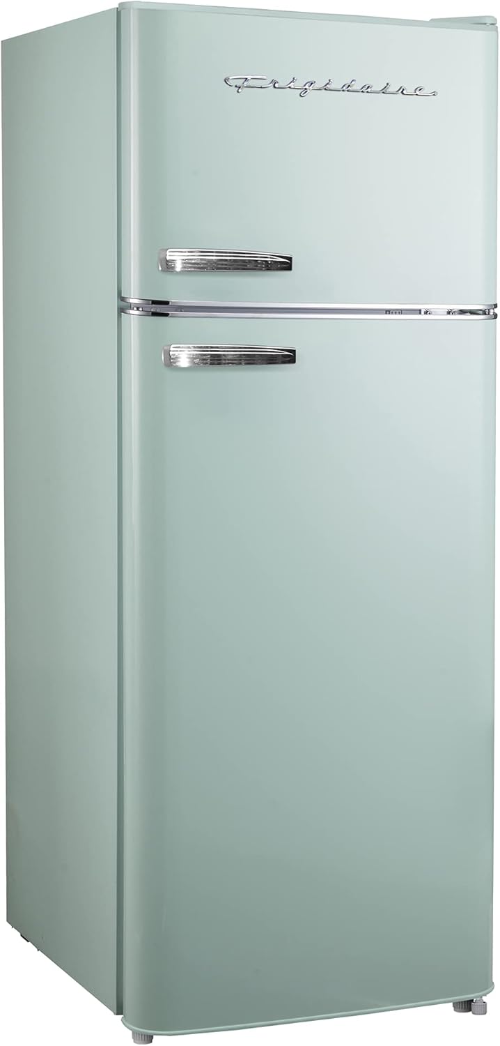 Frigidaire EFR753-MINT 2 Door Apartment Size Refrigerator with Freezer, 7.5 cu ft, Retro, Mint-1