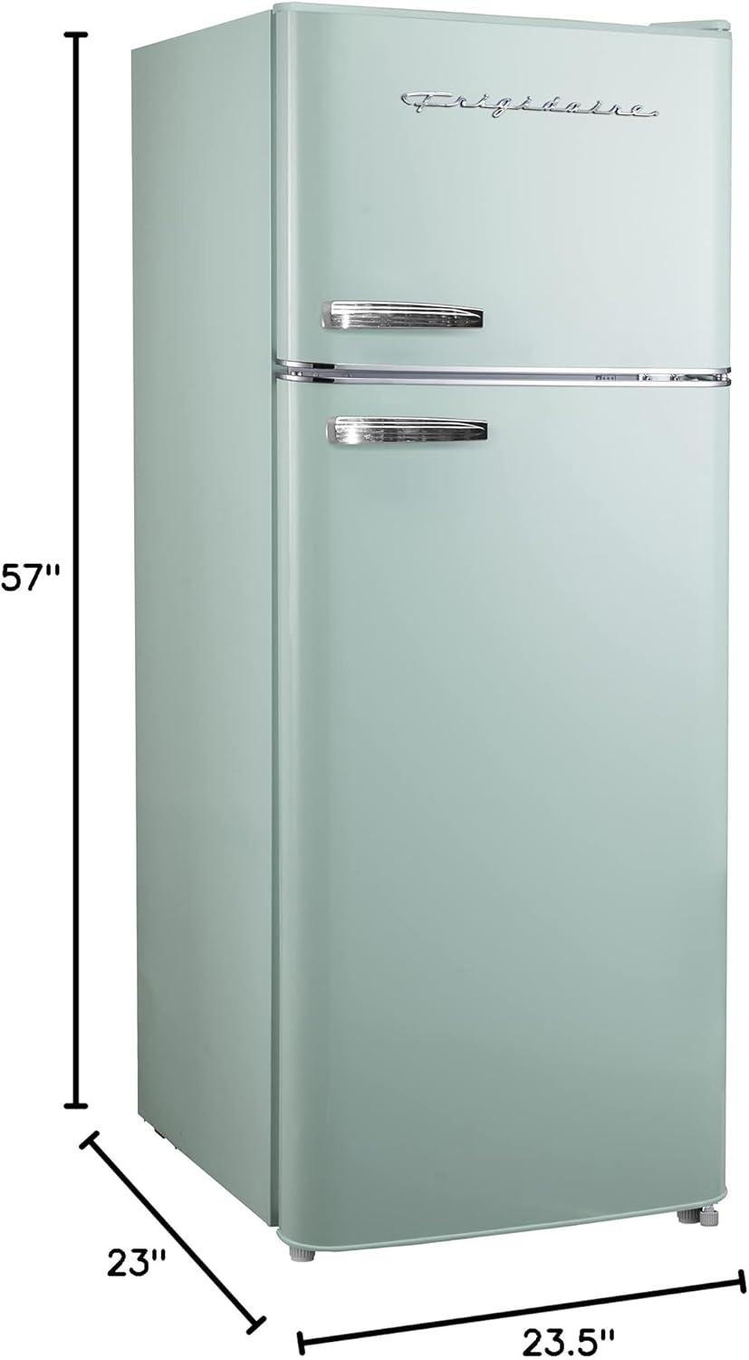 Frigidaire EFR753-MINT 2 Door Apartment Size Refrigerator with Freezer, 7.5 cu ft, Retro, Mint-3