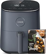 COSORI Air Fryer 5 Qt, Max 450F for Juicy Meat, Veggies, Frozen Food, Glass Touch Panel, 130+ In-App Recipes, Little to No Oil, Compact for Small Family, Non-Stick Basket for Easy Clean, Gray