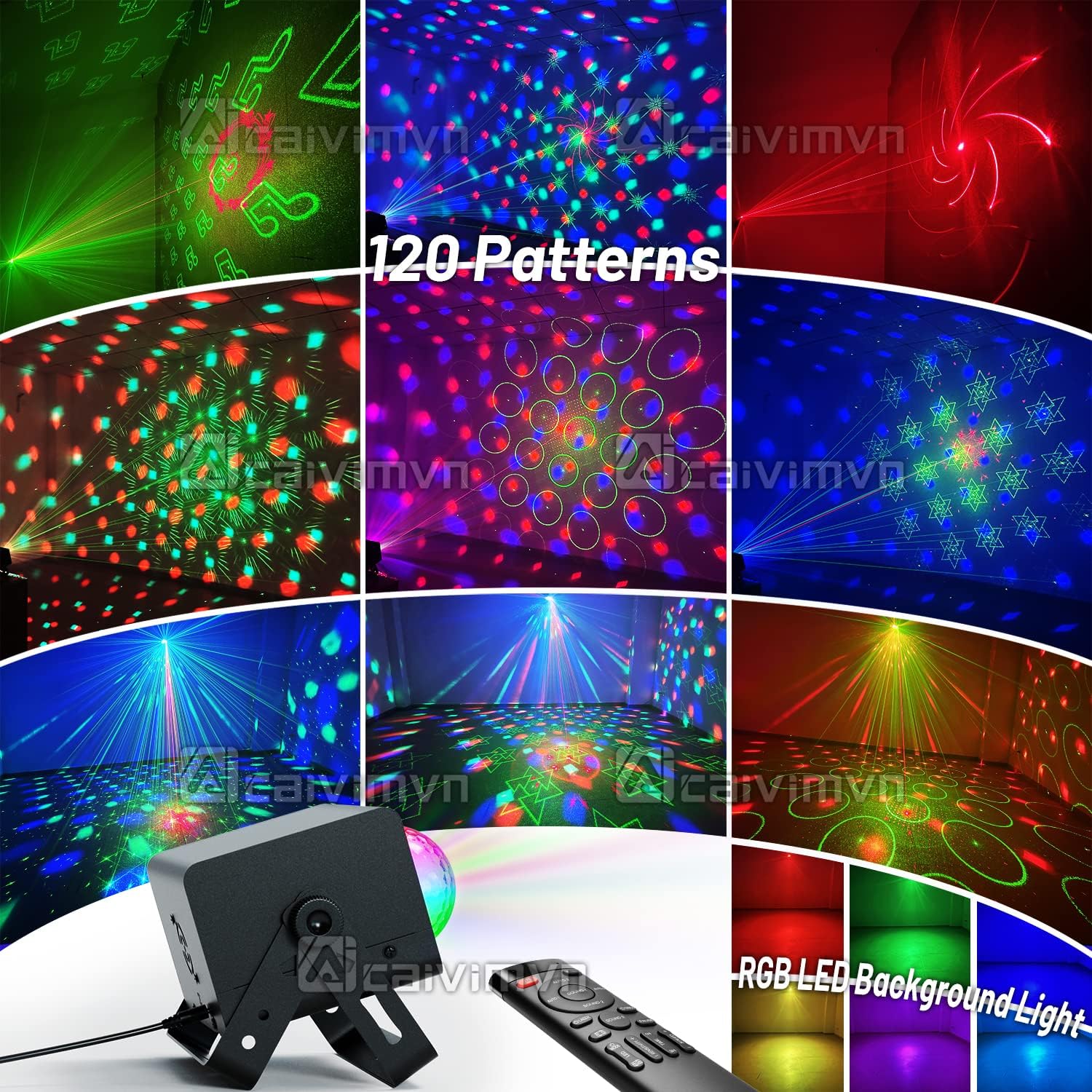 Sound Activated LED Disco Ball with Remote Control - For Parties, Clubs, and Home Decor-2