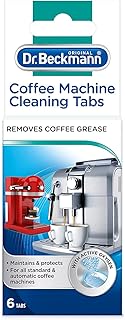 Dr. Beckmann Coffee Machine Cleaning Tabs | Removes coffee grease & oil | 6 tabs