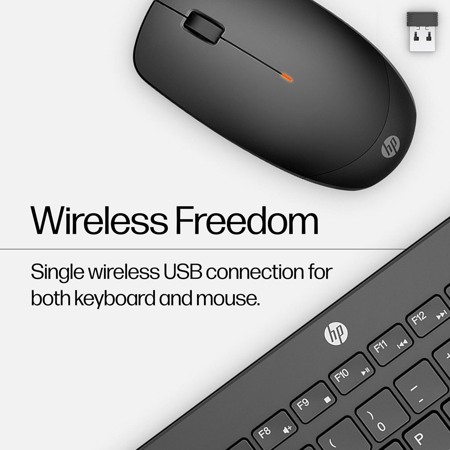 HP 230 Wireless Mouse and Keyboard Combo - 2.4GHz Wireless Connection - Long Battery Life - Durable & Low-Noise Design - Windows & Mac OS - Adjustable 1600 DPI - Numeric Keypad (18H24AA#ABA)-4