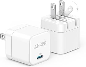 Anker 20W Fast USB C Charger with Foldable Plug, PowerPort III 20W Cube Charger for iPhone 16 Series, Galaxy, Pixel, iPad (Cable Not Included)