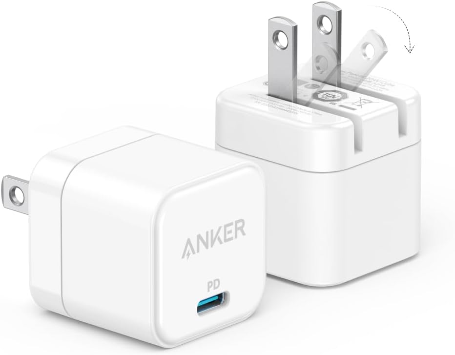 Anker 20W Fast USB C Charger with Foldable Plug, PowerPort III 20W Cube Charger for iPhone 16 Series, Galaxy, Pixel, iPad (Cable Not Included)-0