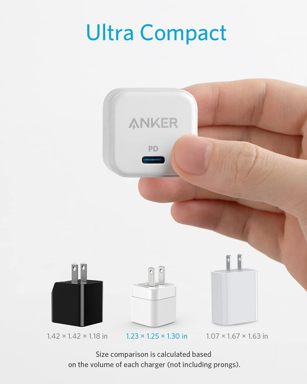 Anker 20W Fast USB C Charger with Foldable Plug, PowerPort III 20W Cube Charger for iPhone 16 Series, Galaxy, Pixel, iPad (Cable Not Included)-3