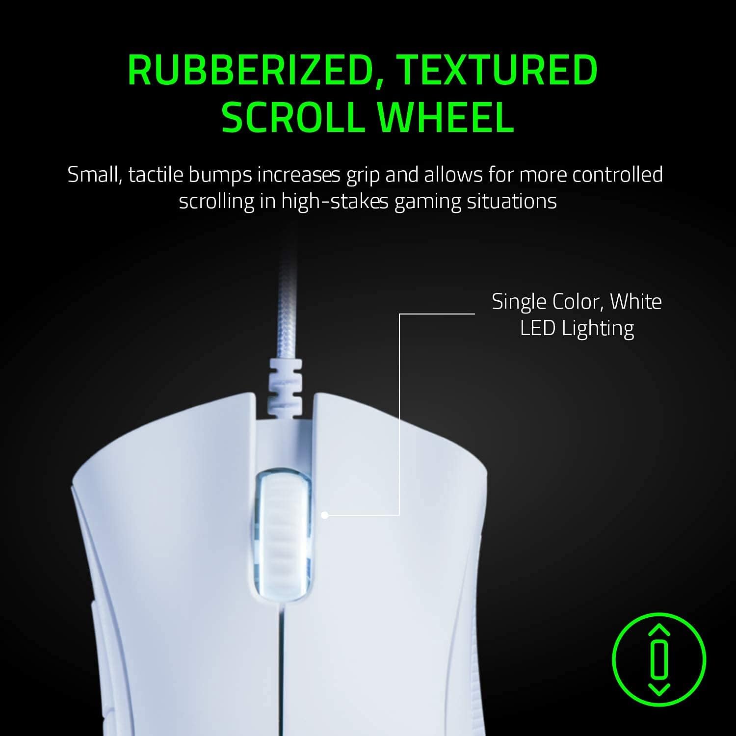 Razer DeathAdder Essential Gaming Mouse: 6400 DPI Optical Sensor - 5 Programmable Buttons - Mechanical Switches - Rubber Side Grips - Mercury White-3