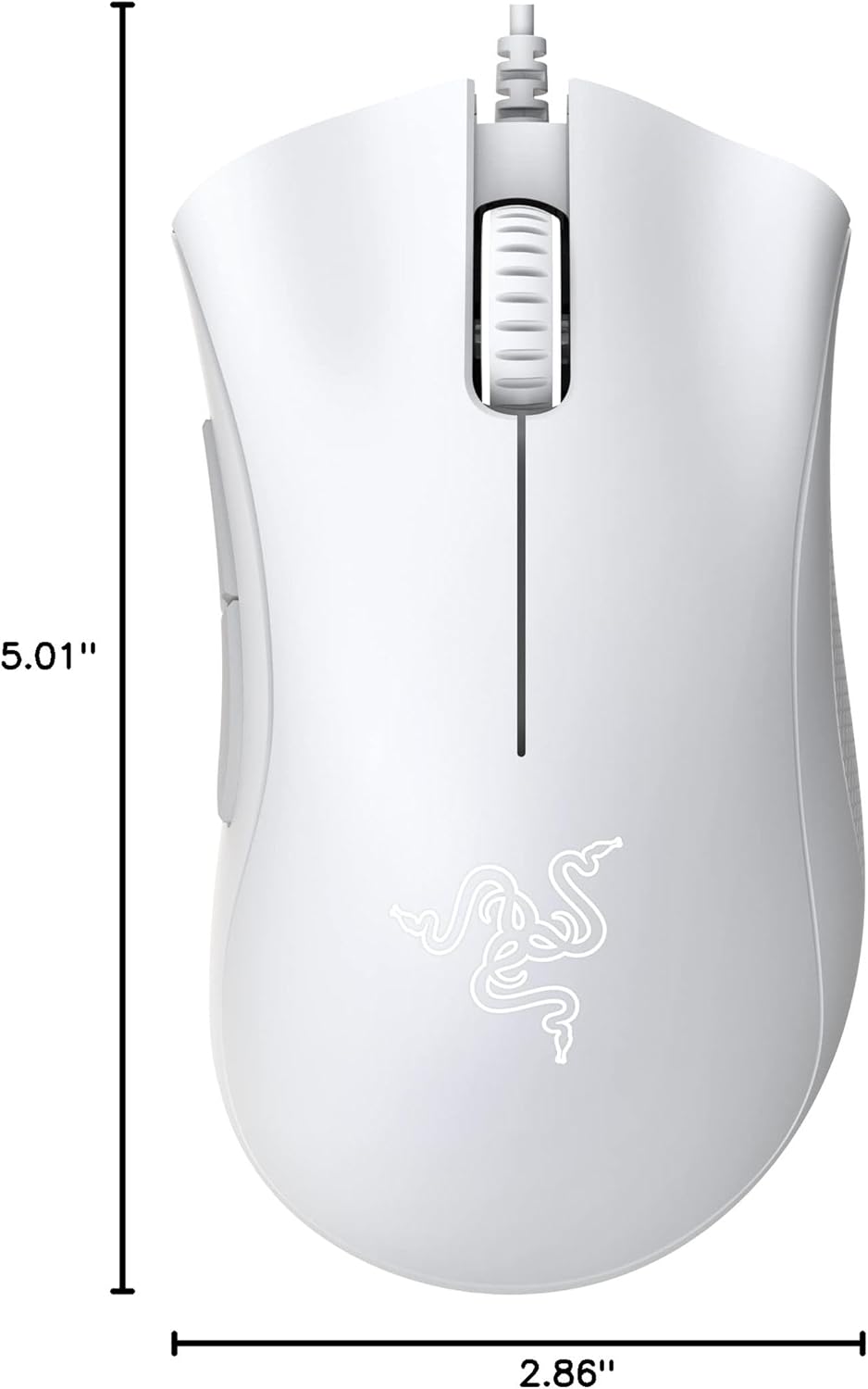 Razer DeathAdder Essential Gaming Mouse: 6400 DPI Optical Sensor - 5 Programmable Buttons - Mechanical Switches - Rubber Side Grips - Mercury White-7