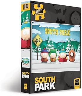 South Park Paper Bus Stop 1000 Piece Jigsaw Puzzle | Collectible Puzzle Featuring Stan, Kyle, Cartman, and Kenny | Officially Licensed Comedy Central and South Park Merchandise