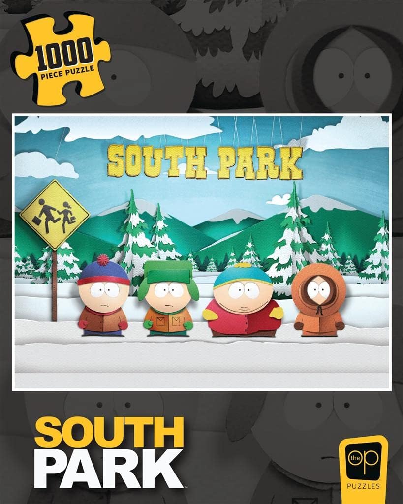 South Park Paper Bus Stop 1000 Piece Jigsaw Puzzle | Collectible Puzzle Featuring Stan, Kyle, Cartman, and Kenny | Officially Licensed Comedy Central and South Park Merchandise-1