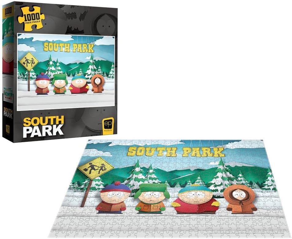 South Park Paper Bus Stop 1000 Piece Jigsaw Puzzle | Collectible Puzzle Featuring Stan, Kyle, Cartman, and Kenny | Officially Licensed Comedy Central and South Park Merchandise-2