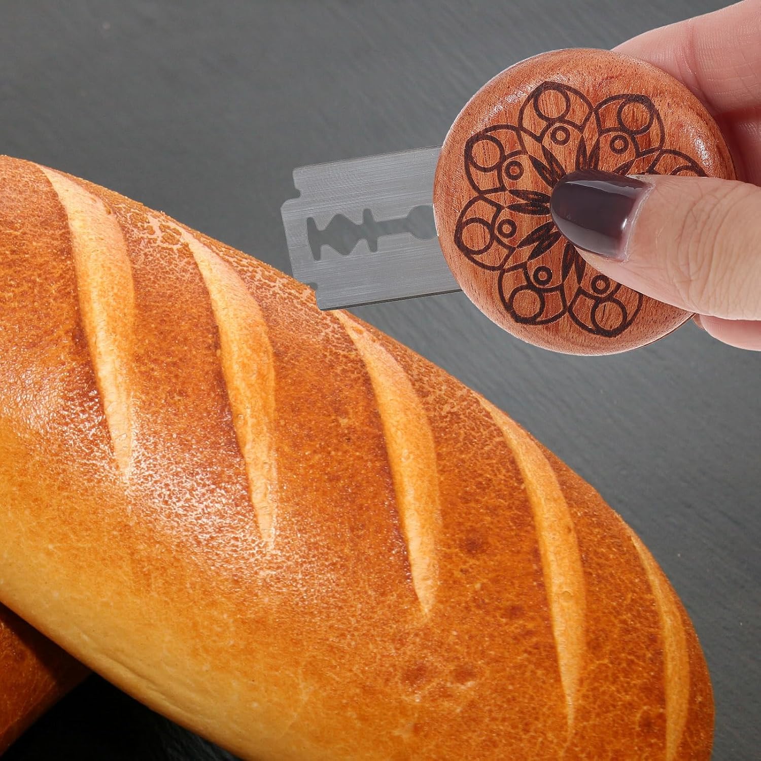 DOITOOL UFO Bread Lame Scoring Tool, Bread Lame Cutter for Homemade Sourdough Bread Bakers Bread Razor Scorer Blade Bread Scoring Knife for Artisan Bread and Baguette Makers-5